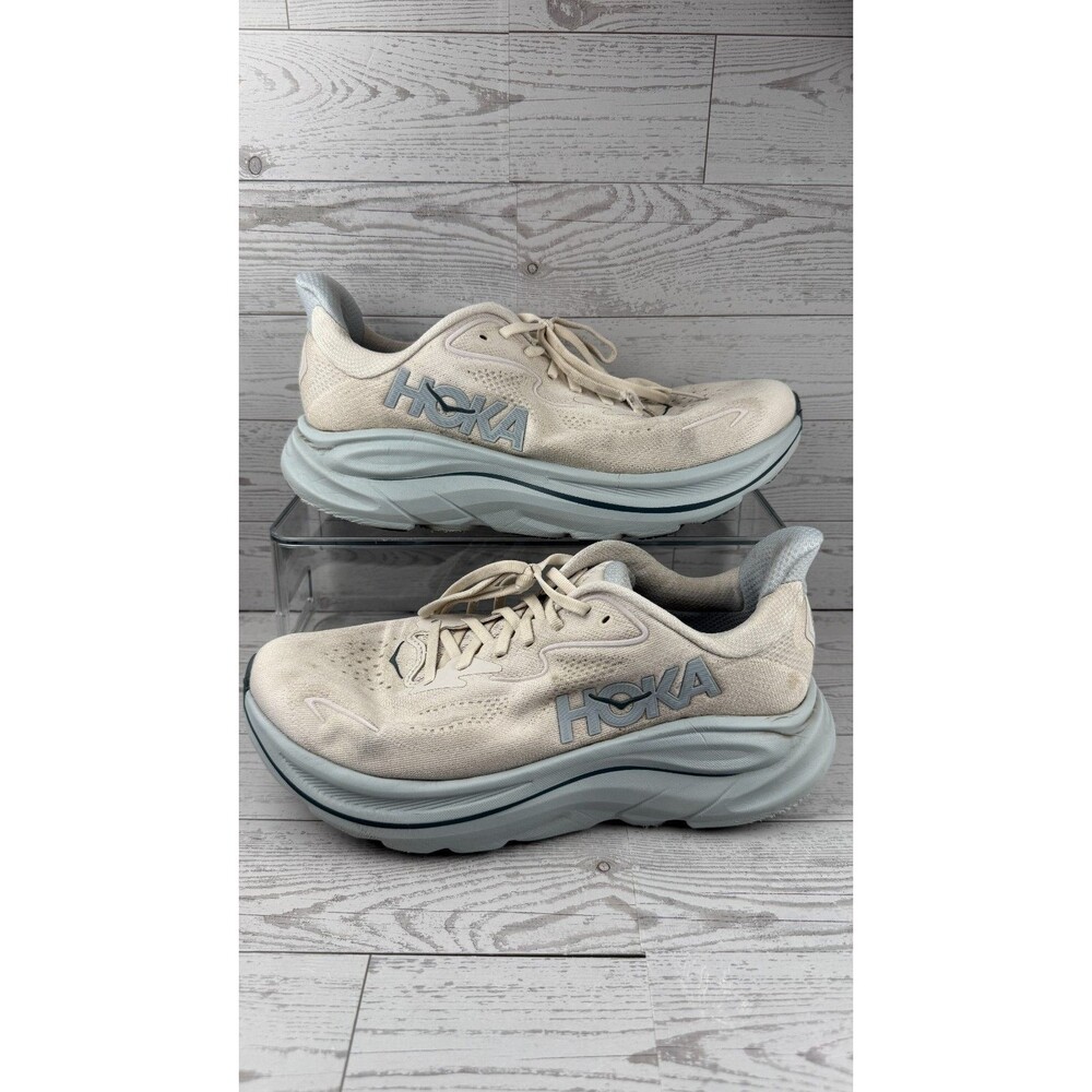 Hoka One One Clifton 10 Grout Mineral Blue 10B Womens Sneaker Running Shoes #263